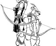 Coloriage Super h&eacute;ros et Robin des Bois