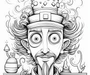 Coloriage Conception de roi fou