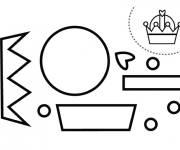 Coloriage Couronne  du roi &agrave; d&eacute;couper