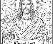 Coloriage Jesus le roi d'amour