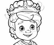 Coloriage L'enfant roi sympathique