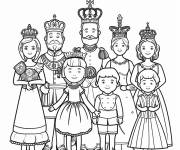 Coloriage La famille du roi