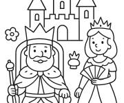 Coloriage Le roi avec la reine