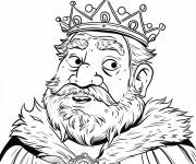 Coloriage Le roi avec le regard surpris