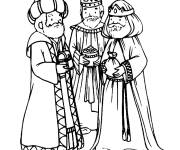 Coloriage Le roi avec ses ministres