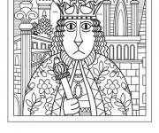 Coloriage Le roi chat