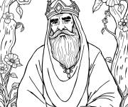 Coloriage Le roi dans la foret