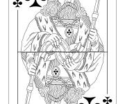 Coloriage Le roi de tr&egrave;fle