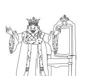 Coloriage Le roi devant le miroir