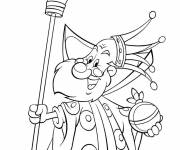 Coloriage Le roi en rigolant