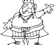 Coloriage Le roi &eacute;nerv&eacute; en maternelle
