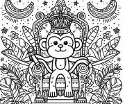 Coloriage Le roi singe