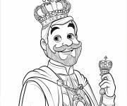 Coloriage Le roi sympa te salue