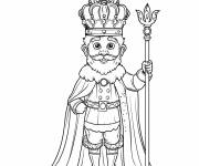 Coloriage Le roi sympathique pour enfants