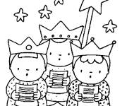 Coloriage Les petits enfants rois