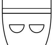 Coloriage Masque du roi &agrave; d&eacute;couper