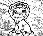 Coloriage Nala du film le roi lion