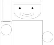 Coloriage et dessins gratuit Petit roi facile &agrave; d&eacute;couper à imprimer
