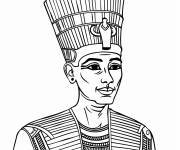Coloriage Pharaon, roi &eacute;gyptien