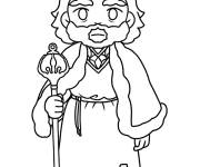 Coloriage Portrait d'un roi simple