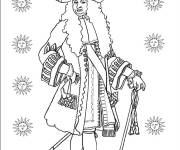 Coloriage Portrait du Louis XIV