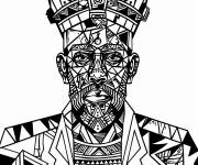 Coloriage Roi abstrait anti-stress