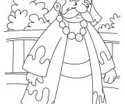 Coloriage Roi au jardin