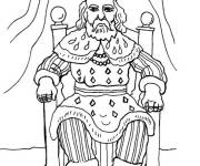 Coloriage Roi au trait