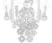 Coloriage Roi avec des m&eacute;dailles