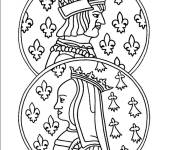 Coloriage Roi Charles VIII et reine Anne de Bretagne