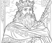 Coloriage Roi d&eacute;taill&eacute;
