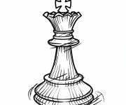 Coloriage Roi du d'&eacute;checs
