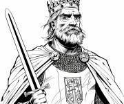 Coloriage Roi embl&eacute;matique