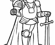 Coloriage Roi en armure