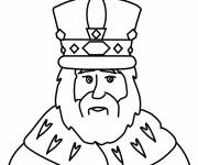 Coloriage et dessins gratuit Roi en maternelle dessin&eacute; &agrave; la main à imprimer