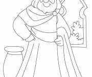 Coloriage Roi en noir et blanc
