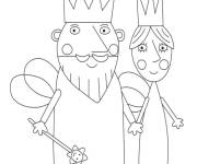 Coloriage Roi et Reine Chardon