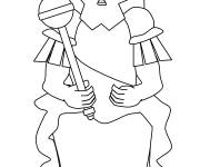 Coloriage et dessins gratuit Roi facile de bande anim&eacute;e à imprimer
