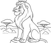 Coloriage Roi Lion Mufasa
