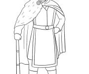 Coloriage et dessins gratuit Roi M&eacute;di&eacute;val &agrave; impri à imprimer
