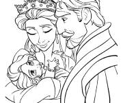 Coloriage Roi p&egrave;re de Raiponce