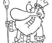 Coloriage Roi qui fait rire