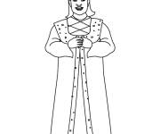 Coloriage Roi souriant