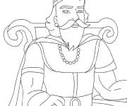 Coloriage et dessins gratuit Roi sur la chaise à imprimer
