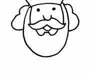 Coloriage et dessins gratuit Tete de roi couronn&eacute;e facile à imprimer