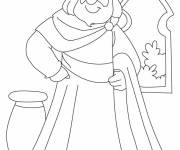 Coloriage et dessins gratuit Un roi &agrave; l'air heureux à imprimer