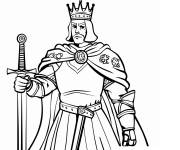 Coloriage Un roi d&eacute;cisive