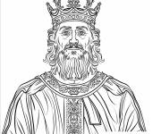 Coloriage Un roi &eacute;l&eacute;gant