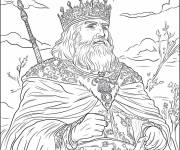 Coloriage Un roi majestueux