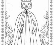 Coloriage Un roi portant une couronne